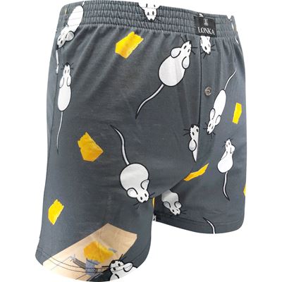 Men's KARLOS boxer shorts, 100% cotton, MOUSE pattern