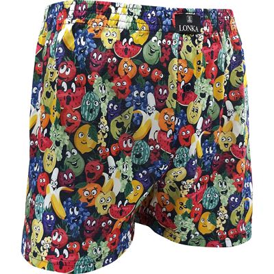 Men's KARLOS boxer shorts, 100% cotton, FRUIT pattern