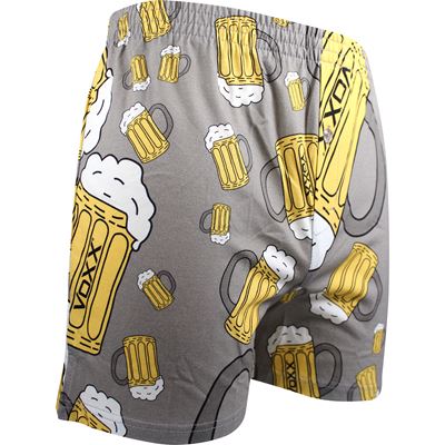 KARLOS men's boxer shorts made of 100% cotton, BEER pattern, large GREY
