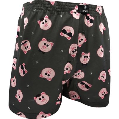 KARLOS men's boxer shorts made of 100% cotton, PRASÁTKA pattern