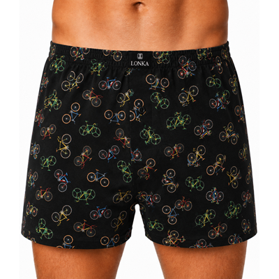 KARLOS men's boxer shorts made of 100% cotton, BIKE pattern, black NEW