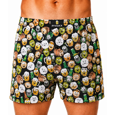KARLOS men's boxer shorts made of 100% cotton, PIVO FUNNY pattern