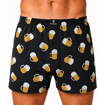 KARLOS men's boxer shorts made of 100% cotton, PIVO PŮLLITRY pattern Lonka 121502 3