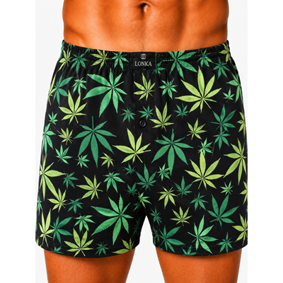 Men's KARLOS boxer shorts, 100% cotton, HEMP pattern