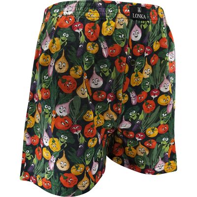 Men's KARLOS boxer shorts, 100% cotton, VEGETABLES pattern