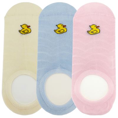 Women's bamboo socks extra low KASKA with the image of DUCK (3 pairs)