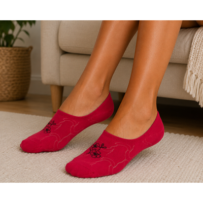 Women's bamboo socks extra low KASKA with the image of FLOWER (3 pairs) Lonka 127383 2