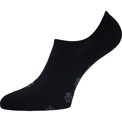 Women's bamboo socks extra low KASKA with the image of PAWS in black Lonka 127389 3
