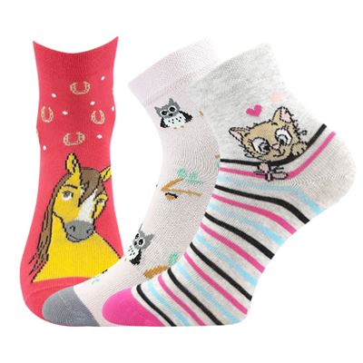 KAY children's socks with pictures GIRLS' mix D (3 pairs)