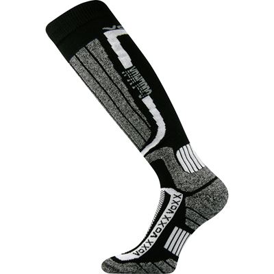 KERAX functional thermal knee socks, black with white