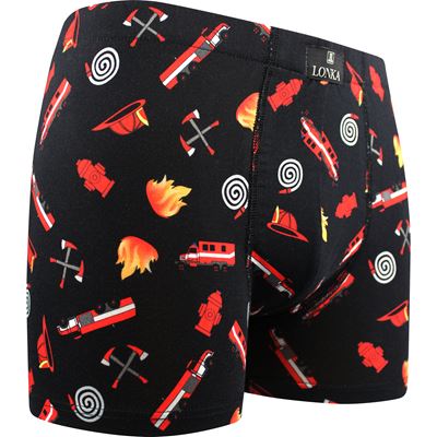 Men's boxer shorts with pictures KEVIN cotton FIREFIGHTERS