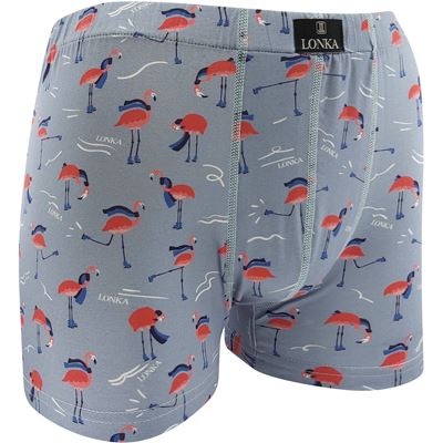Men's boxer shorts with KEVIN cotton FLAMES on skates
