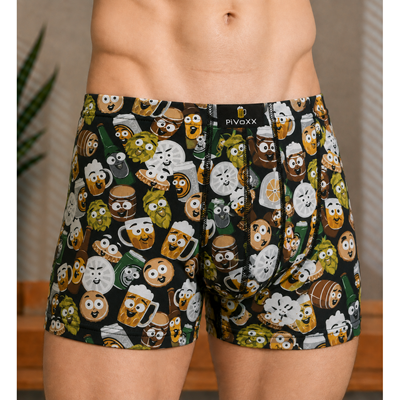 Men's boxer shorts with pictures KEVIN cotton BEER FUNNY Lonka 121836 2