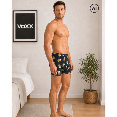 Men's boxer shorts with pictures KEVIN cotton HALF LITRES