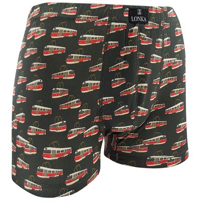 Men's boxer shorts with KEVIN cotton TRAMVAJE print