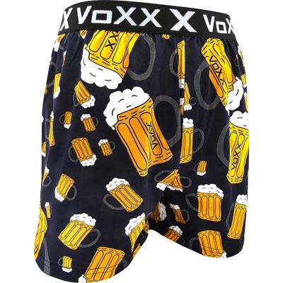 Men's cotton boxer shorts KILIAN pattern BEER large BLACK