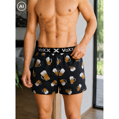 Men's cotton boxer shorts KILIAN pattern BEER pints