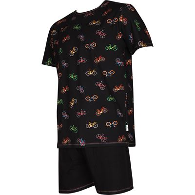 KOFFING BIKE short-sleeved pyjamas, black
