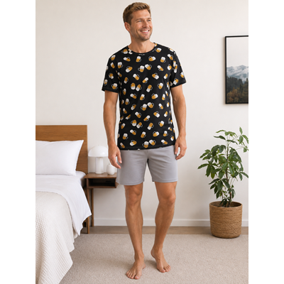 Short-sleeved pyjamas KOFFING large BEER with pint glasses