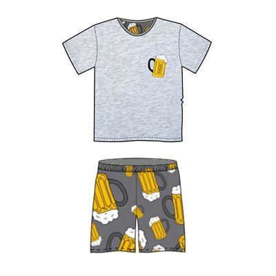 Short-sleeved pyjamas KOFFING large BEER melé