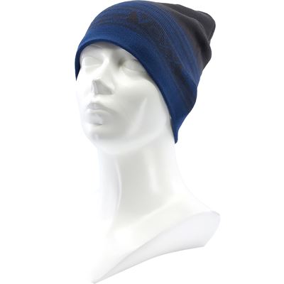 Men's knitted KONA winter hat, DARK GREY with dark blue
