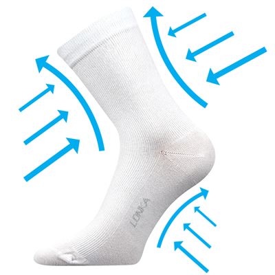 KOOPER light compression socks with silver ions, WHITE