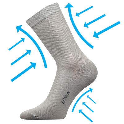 KOOPER light compression socks with silver ions, LIGHT GREY