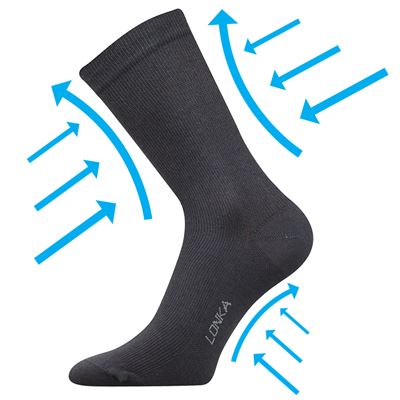 KOOPER light compression socks with silver ions, DARK GREY