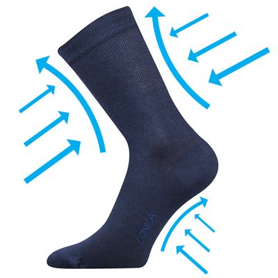KOOPER light compression socks with silver ions, DARK BLUE