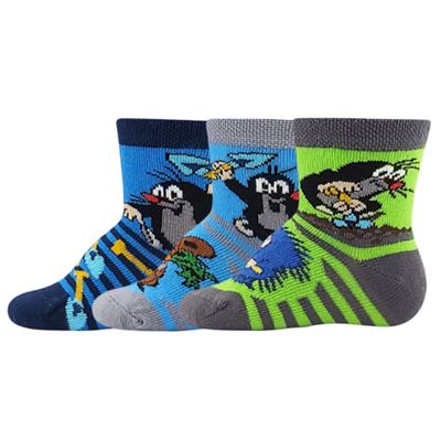 KRTEČEK picture mix baby socks for boys (3 pairs)