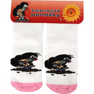 Baby terry socks KRTEČEK picture GIRLS (3 pairs)