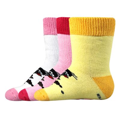 Baby terry socks KRTEČEK picture GIRLS (3 pairs)