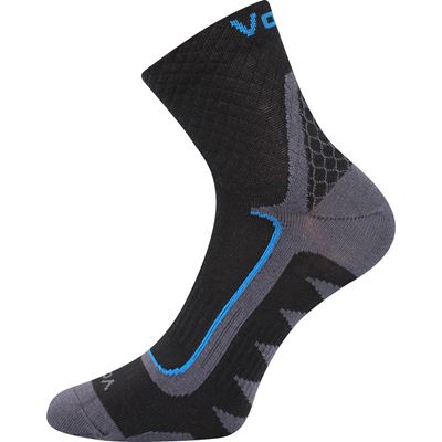 KRYPTOX thin sports socks, black with blue