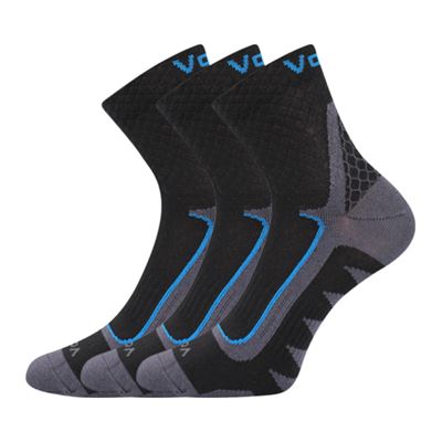 KRYPTOX thin sports socks, black with blue