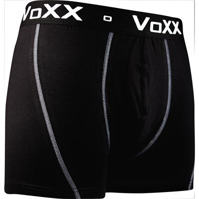 Men's cotton boxer shorts KVIDO black