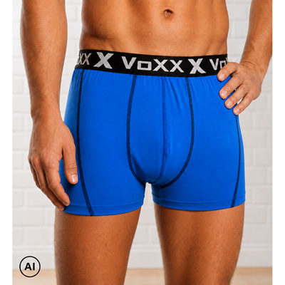 Men's cotton boxer shorts KVIDO blue