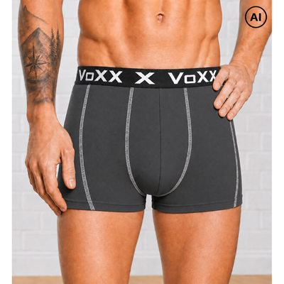 KVIDO men's cotton boxer shorts, grey