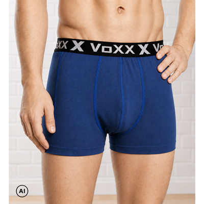 Men's cotton boxer shorts KVIDO dark blue