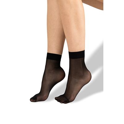 Women's nylon socks LADY socks 17 DEN NERO (black) 2 pairs per pack