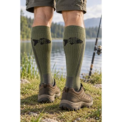 LANDER Thermal Outdoor Knee-High Socks - FISH