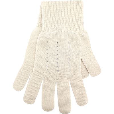 LEAF women's knitted gloves with Swarovski crystals REŽNÉ