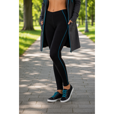 Women's sports leggings LEGÍNY VoXX® black with blue VoXX 122294 1