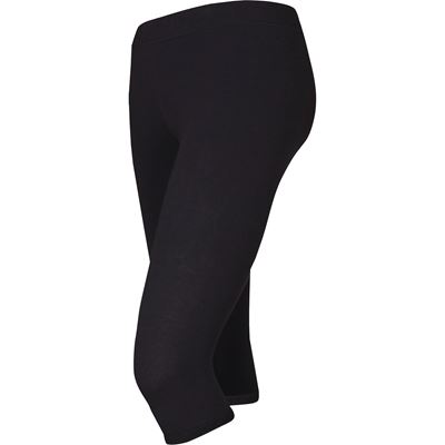 Women's short 3/4 leggings BLACK LEGGINGS