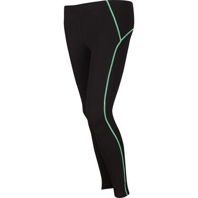 Women's sports leggings LEGÍNY VoXX® black with green
