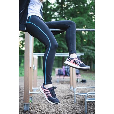 Women's sports leggings LEGÍNY VoXX® black with blue