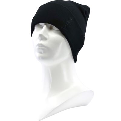 Men's knitted LEVORG cap with turn-up BLACK