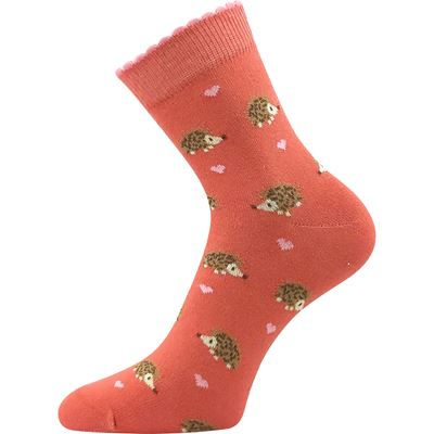 LEYKA women's socks with pictures MIX B with hedgehogs (3 pairs)