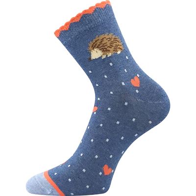 LEYKA women's socks with pictures MIX B with hedgehogs (3 pairs)