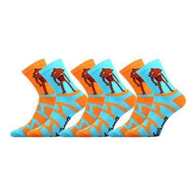 LICHOŽROUTI K children's socks with REZKA picture
