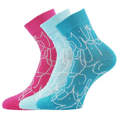 Women's summer socks LILA with cotton MIX D (3 pairs)